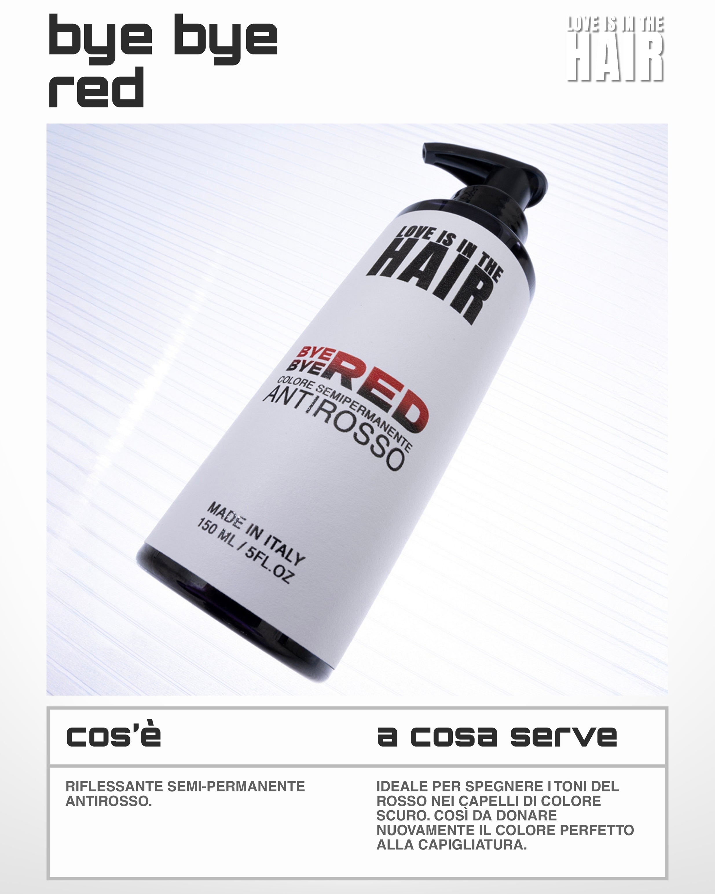 BYE BYE RED / COLORE SEMIPERMANENTE ANTIROSSO CASTANO SCURO