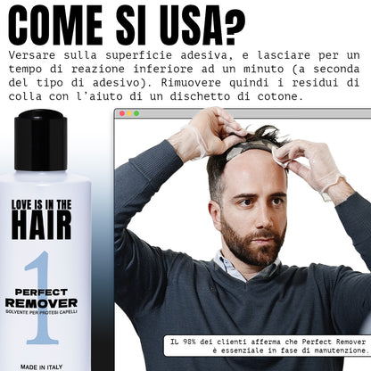 PERFECT REMOVER / SOLVENTE PER RIMOZIONE DI COLLE E TAPE PER PROTESI CAPELLI