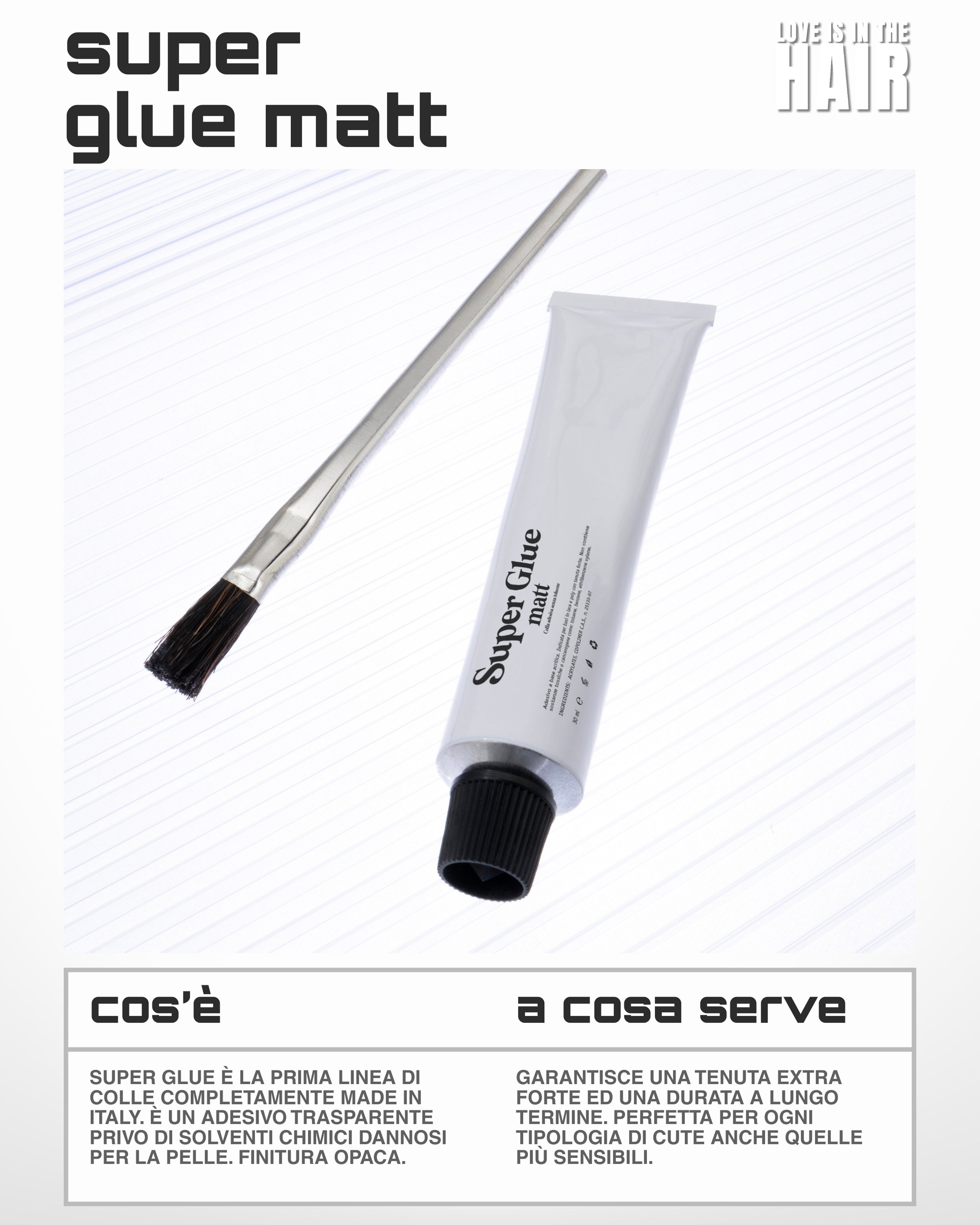 SUPER GLUE MATT / COLLA ACRILICA OPACA PER PROTESI CAPELLI